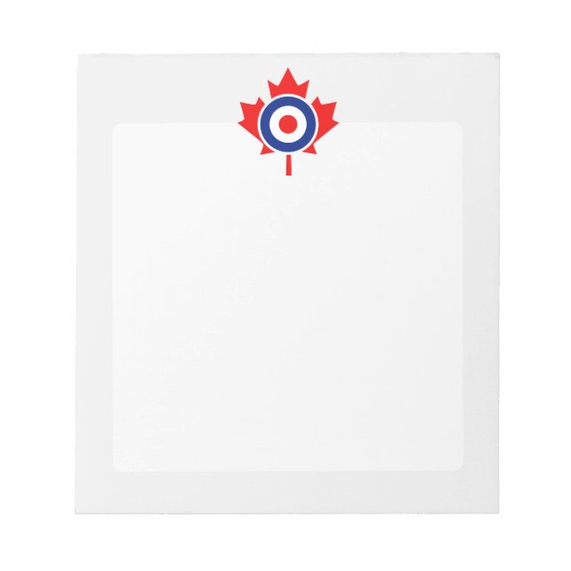 Canadian Maple Leaf Roundel Mod CANADA Notizblock (Vorderseite)