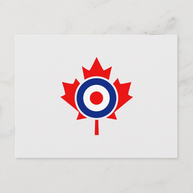 Canadian Maple Leaf Roundel Mod CANADA Postkarte (Vorderseite)
