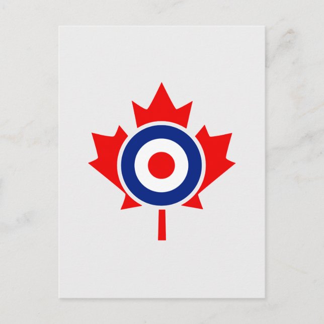 Canadian Maple Leaf Roundel Mod CANADA Postkarte (Vorderseite)