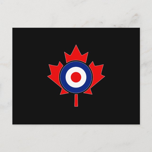 Canadian Maple Leaf Roundel Mod CANADA Postkarte (Vorderseite)