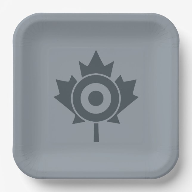 Canadian Maple Leaf Roundel Mod Graphic Pappteller (Vorderseite)