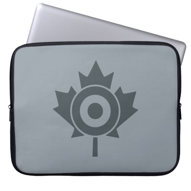 Canadian Maple Leaf Roundel Target Mod Laptopschutzhülle (Vorderseite)