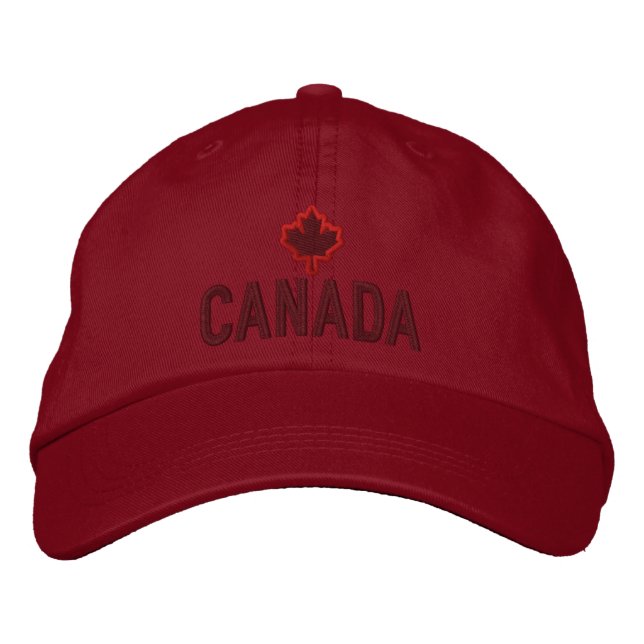 Canadian Maple Leaf Stickerei Kanada Bestickte Kappe (Vorderseite)