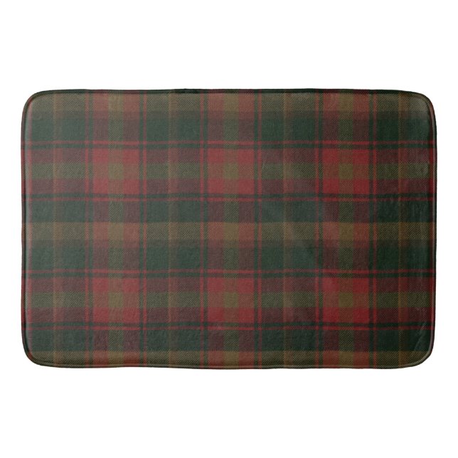 Canadian Maple Leaf Tartan Badematte (Vorderseite)