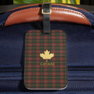 Canadian Maple Leaf Tartan Gepäckträger Gepäckanhänger