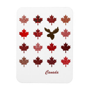 Canadian Maple Leaf und Elche Magnet