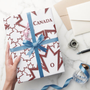 Canadian Maple Leaf Wrapping Paper Geschenkpapier