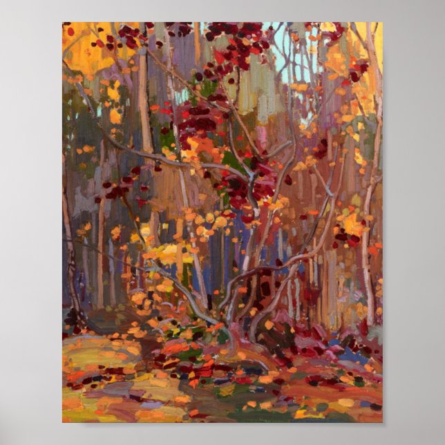 Canadian Maple Tree Painting by Tom Thomson Poster (Vorne)