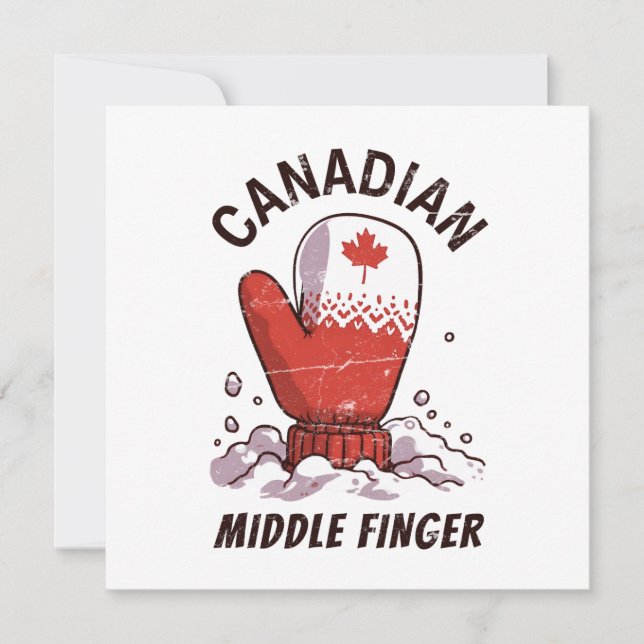 Canadian Middle Finger Karte (Vorderseite)