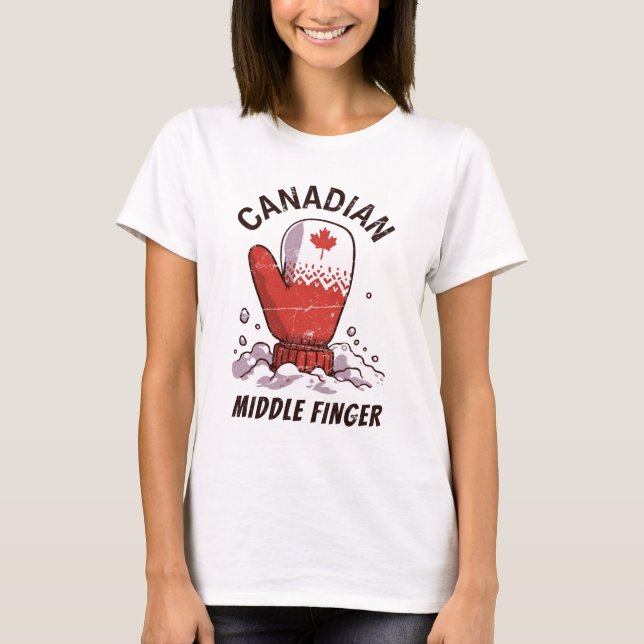 Canadian Middle Finger T-Shirt (Vorderseite)