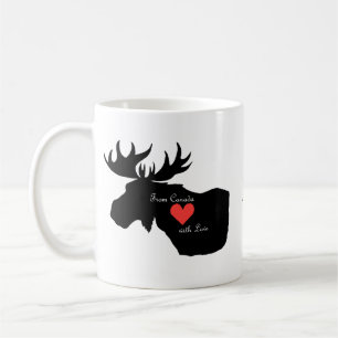 Canadian Moose aus Kanada mit Liebe Individuelle N Kaffeetasse