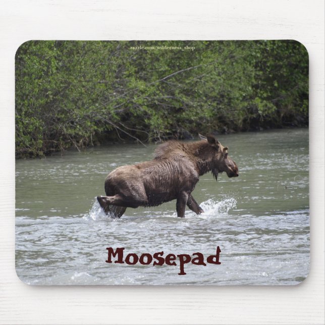 Canadian Moose Funny Wildlife Mousepad (Vorne)