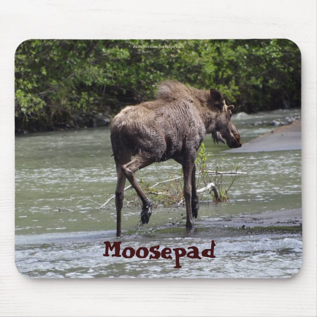 Canadian Moose Funny Wildlife Mousepad (Vorne)