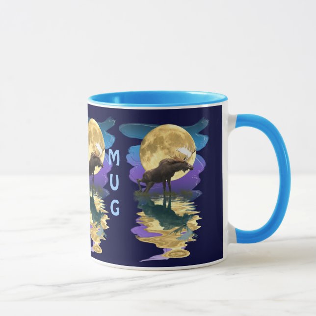 Canadian Moose & Moon Souvenir Wildlife Tasse (Rechts)