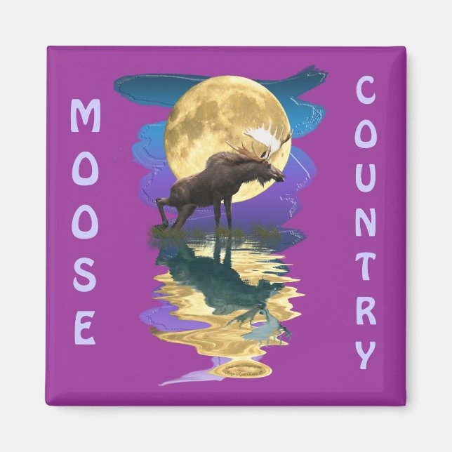 Canadian Moose Wildlife Art Magnet (Vorne)