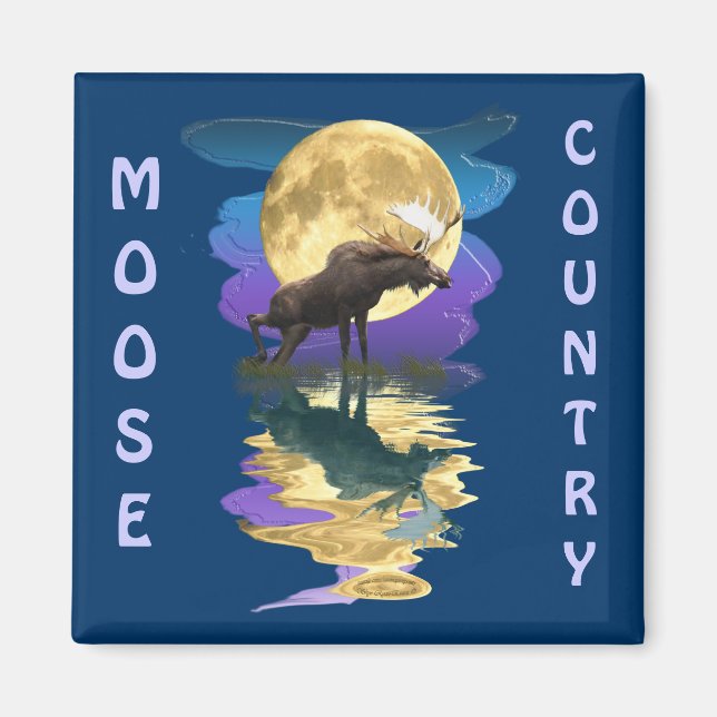 Canadian Moose Wildlife Art Magnet (Vorne)