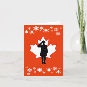 Canadian Mountain Police Snowflake Weihnachtskarte Karte
