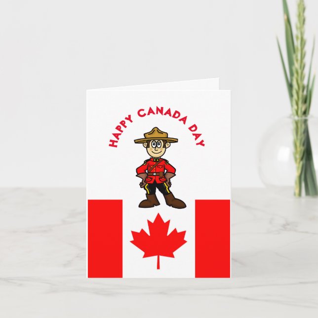 Canadian Mountie Funny Canada Day Card Karte (Vorderseite)