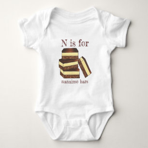 Canadian Nanaimo Bar BC Canada Bakery Dessert Food Baby Strampler