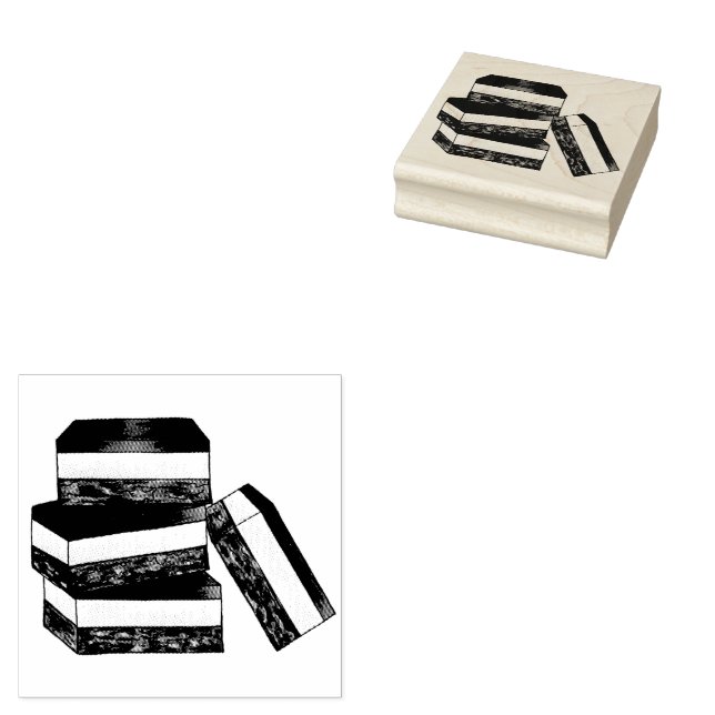 Canadian Nanaimo Bar BC Canada Bakery Dessert Food Gummistempel (Stempel)