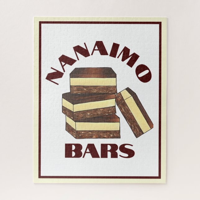 Canadian Nanaimo Bars Canada British Columbia Food Puzzle (Vertikal)