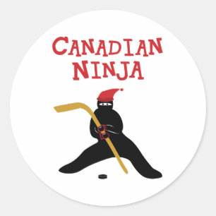 Canadian Ninja Runder Aufkleber
