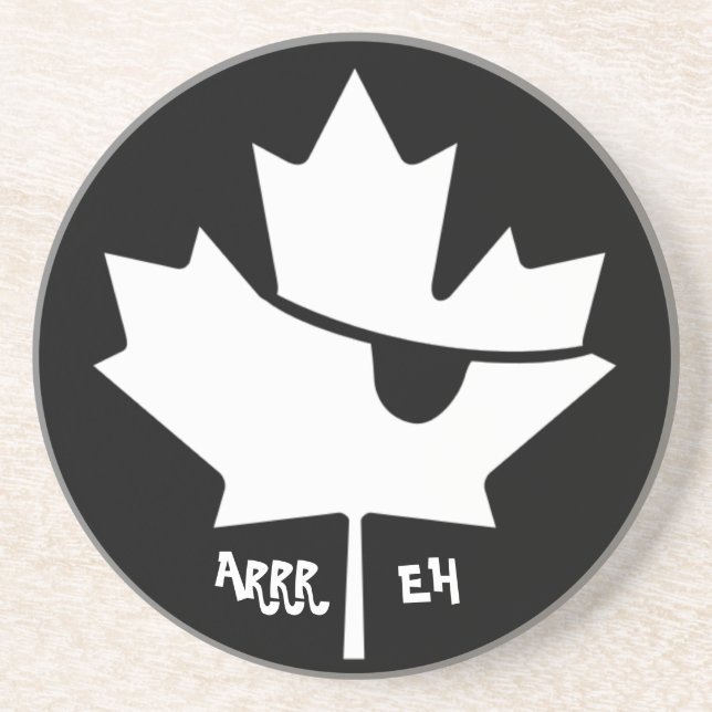 Canadian Pirate Maple Leaf Sandstone Untersetzer (Vorne)