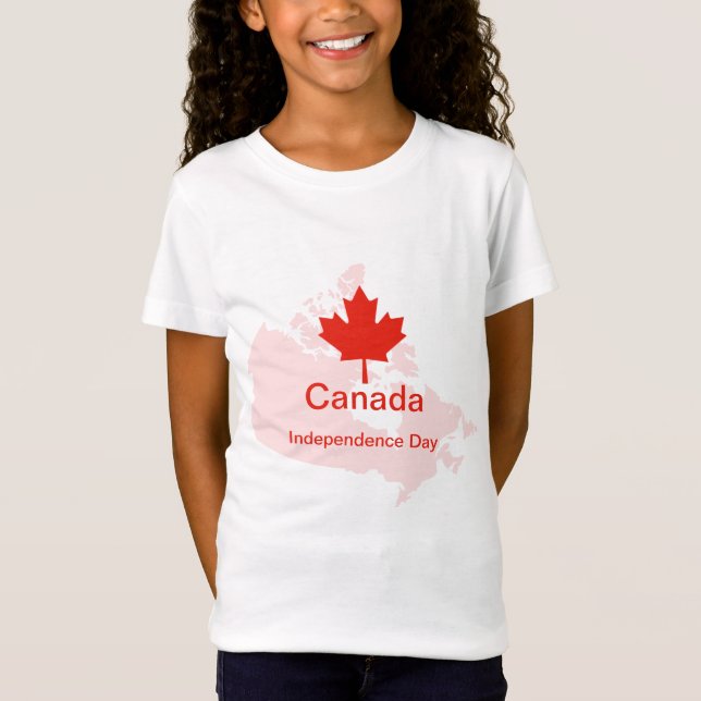 Canadian Pride Maple Leaf Karte T-Shirt (Vorderseite)