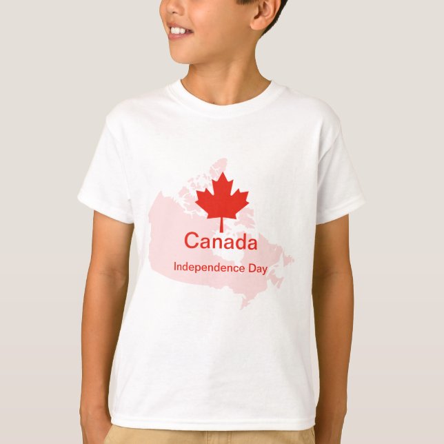 Canadian Pride Maple Leaf Karte T-Shirt (Vorderseite)