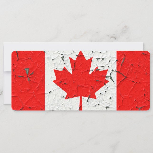 Canadian Red Maple Leaf CANADA Peeling Paint Print (Vorderseite)