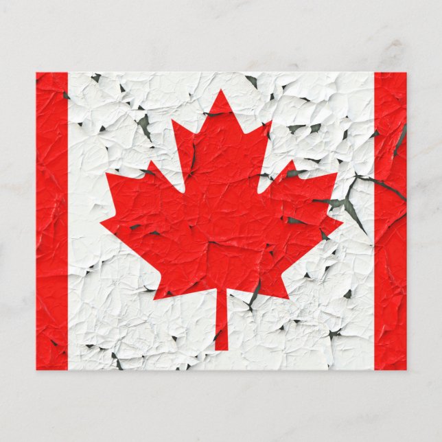 Canadian Red Maple Leaf CANADA Peeling Paint Print Flyer (Vorne)