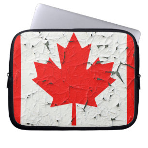 Canadian Red Maple Leaf CANADA Peeling Paint sieht Laptopschutzhülle