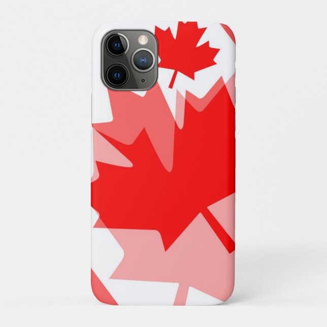 Canadian Red Maple Leaf Layered Style CANADA Case-Mate iPhone Hülle (Rückseite)