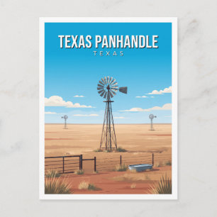 Canadian River High Plains Windmühlen Texas Reise Postkarte