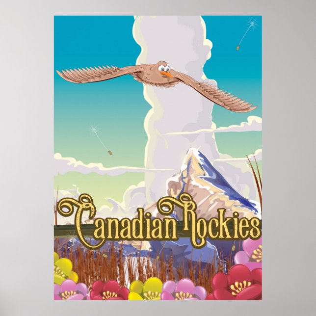Canadian Rockies Eagle Reiseplakat Poster (Vorne)