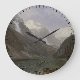 Canadian Rockies Lake Louise | Albert Bierstadt Große Wanduhr