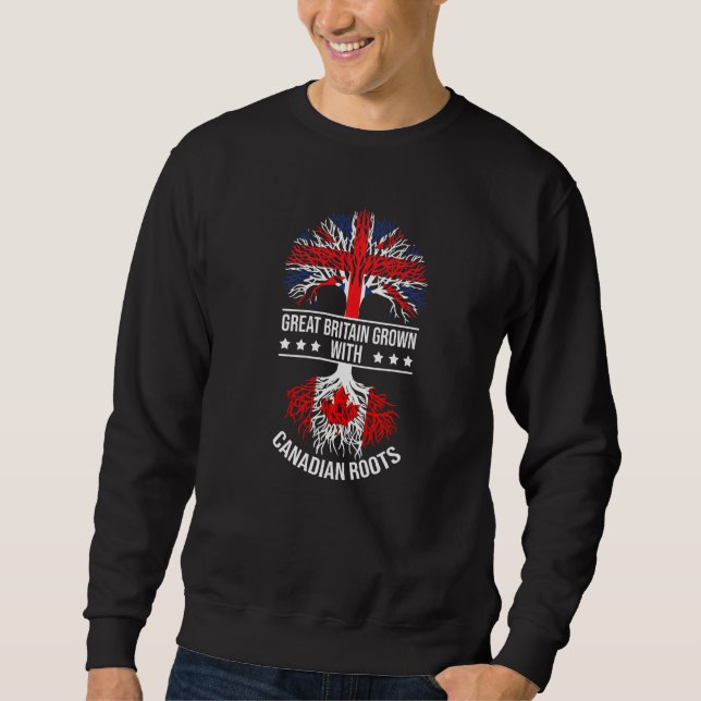 Canadian Roots Immigrations Herkunft Großbritannie Sweatshirt (Vorderseite)