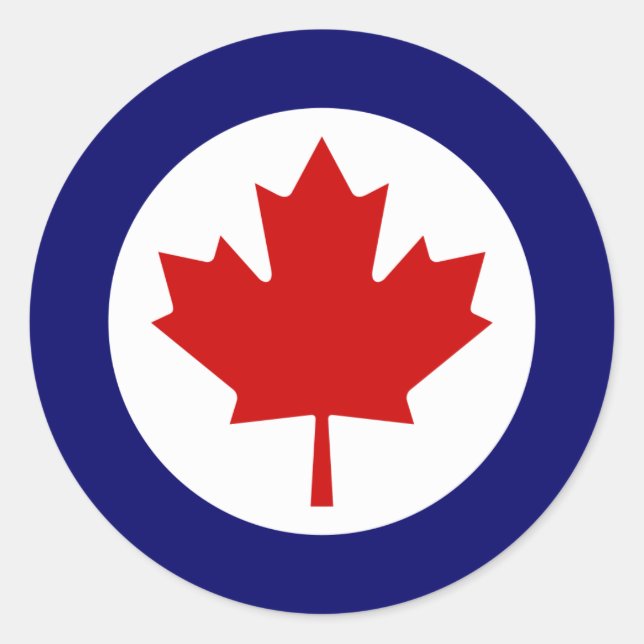 Canadian Roundel Runder Aufkleber (Vorderseite)