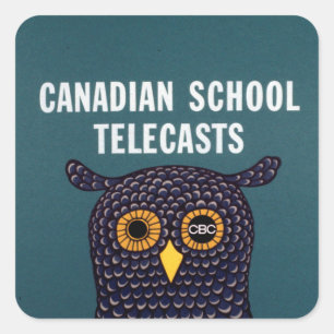 Canadian School Telecasts Quadratischer Aufkleber