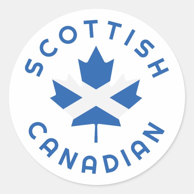 Canadian Scottish Roots Runder Aufkleber (Vorderseite)