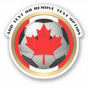 Canadian Soccer Ball Sports Aufkleber