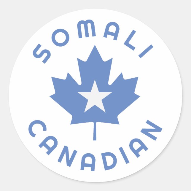 Canadian Somali Roots Runder Aufkleber (Vorderseite)
