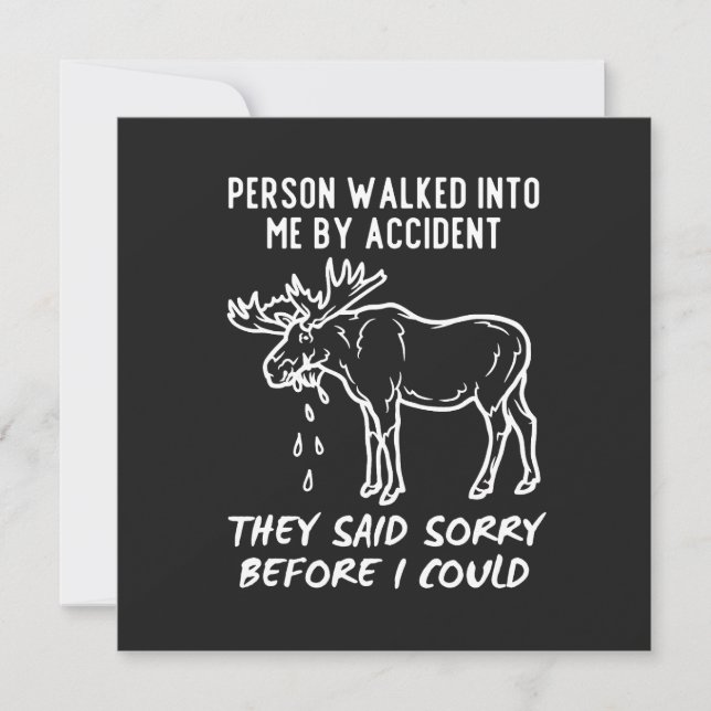 Canadian Sorry Moose Karte (Vorderseite)