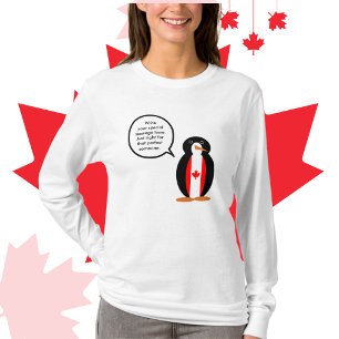 Canadian Talking Frau Penguin Personalisiert T-Shirt