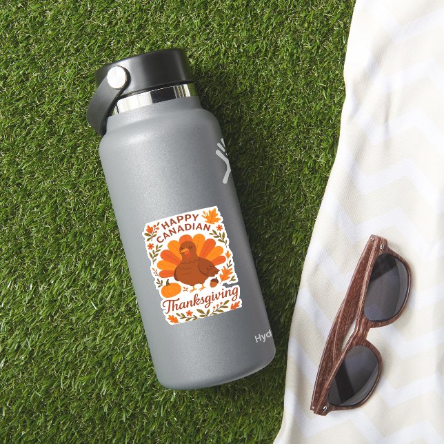 Canadian Thanksgiving Autumn Celebration Classic T Aufkleber (HydroFlask Insitu)