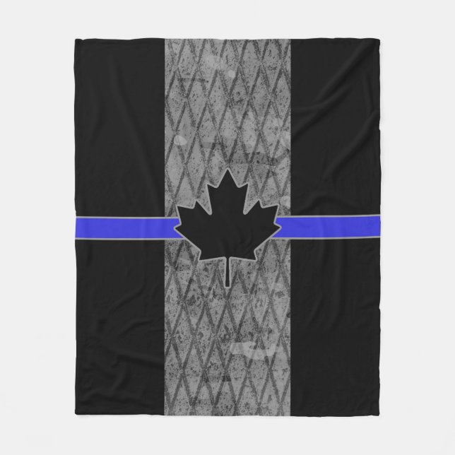Canadian Thin Blue Line Flag Fleecedecke (Vorderseite)