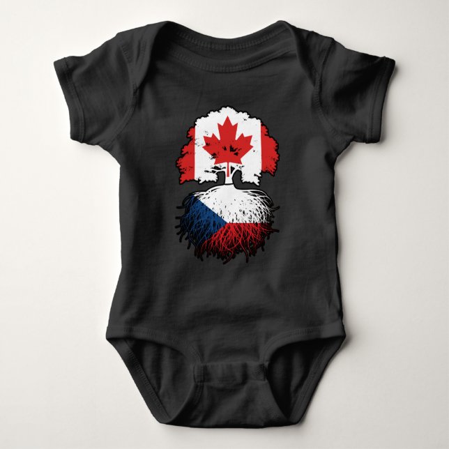 Canadian Tree Roots Flag Baby Strampler (Vorderseite)