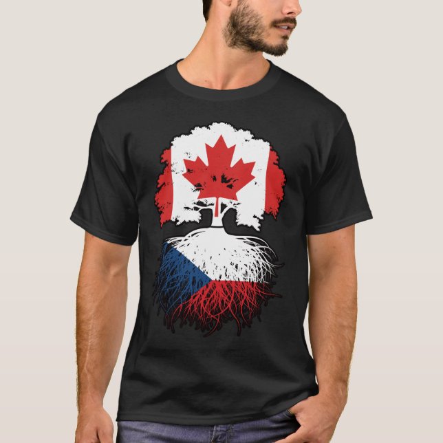 Canadian Tree Roots Flag T-Shirt (Vorderseite)