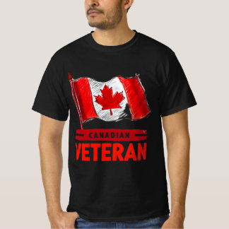 Canadian Veteran Digital Art Design T-Shirt