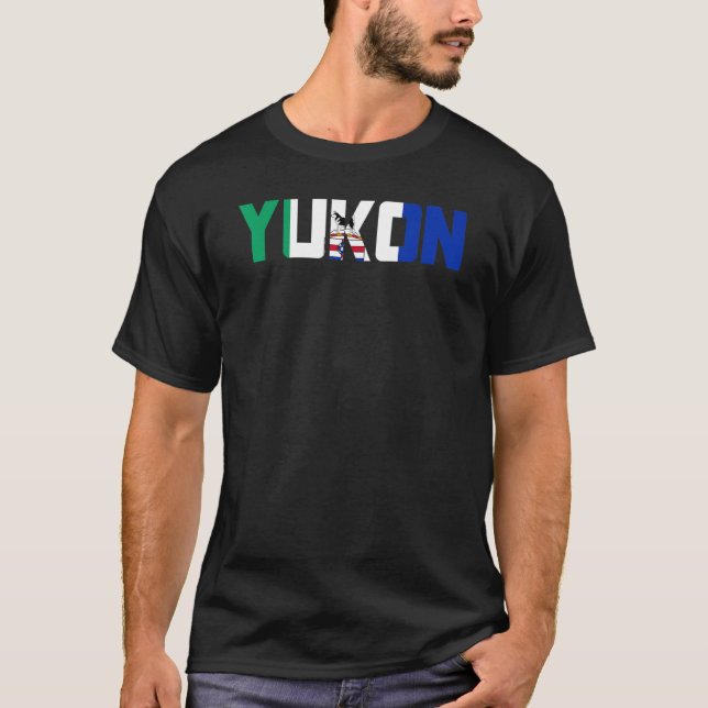 Canadian Yukon Territory Flag Proud Canada Husky S T-Shirt (Vorderseite)